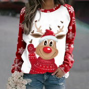 Damen Weihnachtspullover Gemütlich Warm Weiches Mischgewebe 1