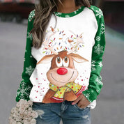 Damen Weihnachtspullover Gemütlich Warm Weiches Mischgewebe 2