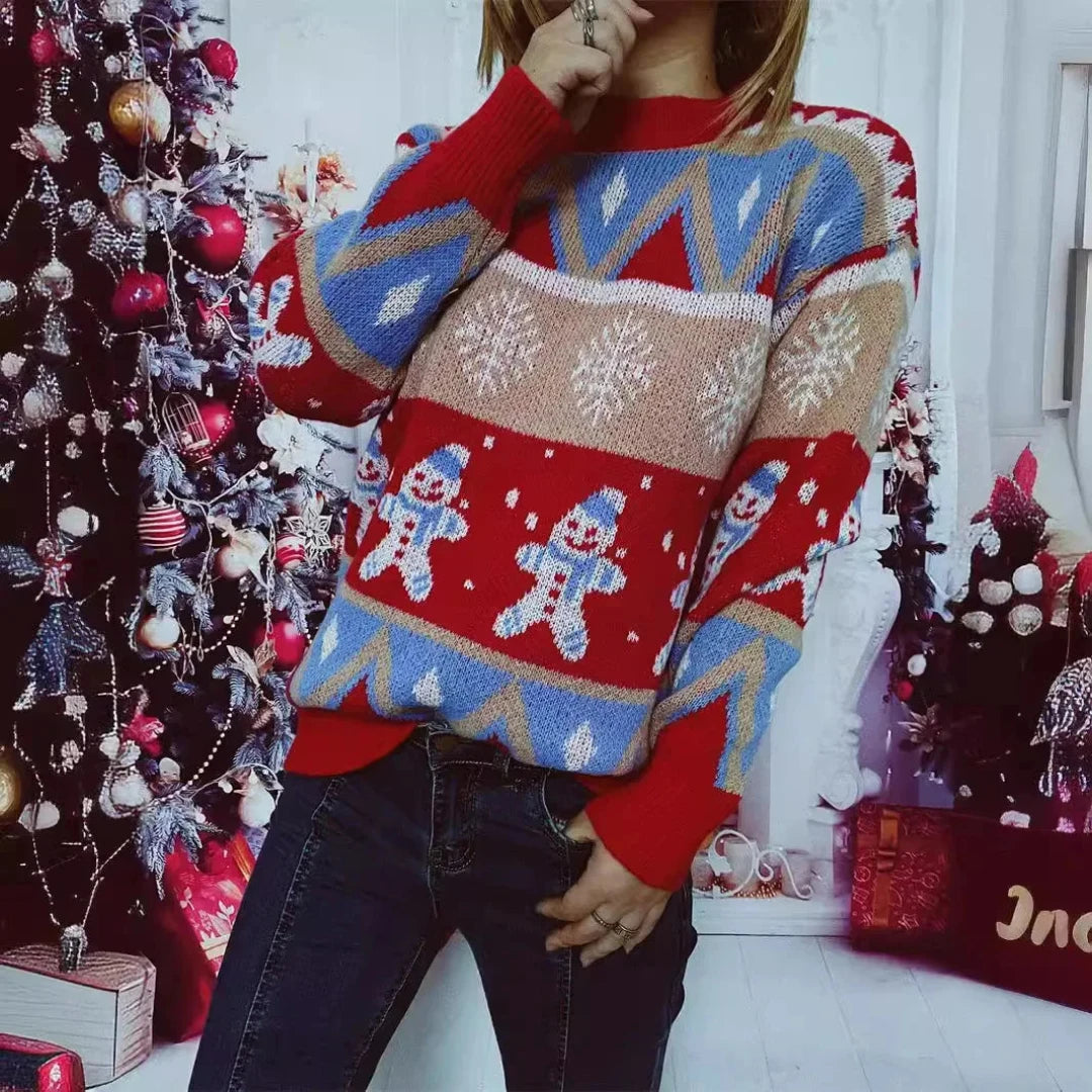 Damenpullover Festlich Gemütlich Acrylmischung für Weihnachtsfeiern 1
