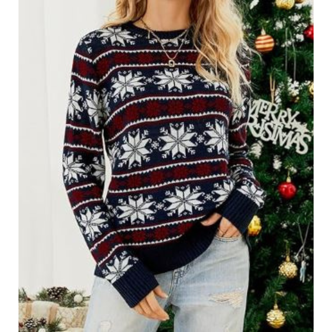 Damenpullover Festlich Warm Strick für Feiertage 0