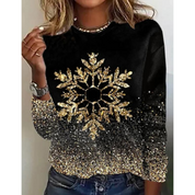 Damenpullover Klassisch Bequem Strick Schwarz 1