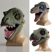 Dinosaurier beweglichen Mund Latex Maske Kopfbedeckung Halloween Party Cos Requisiten 1