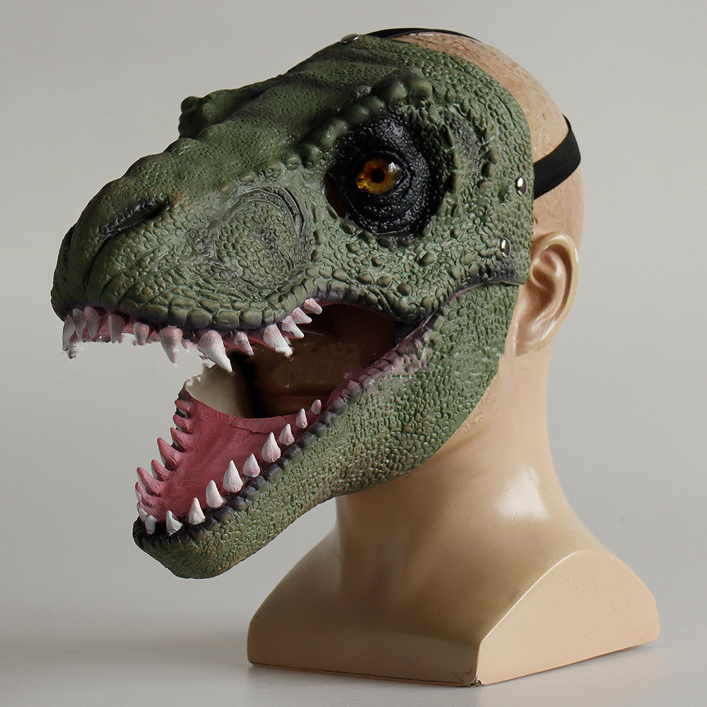 Dinosaurier beweglichen Mund Latex Maske Kopfbedeckung Halloween Party Cos Requisiten 5