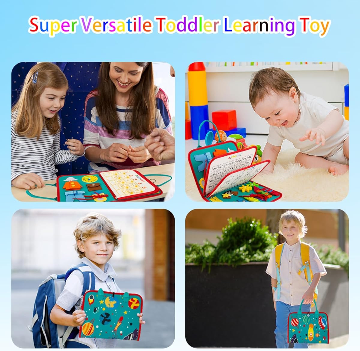EduPlay | Weiches Aktivitäts- und Lernbuch für Kleinkinder mit ansprechenden Designs 1