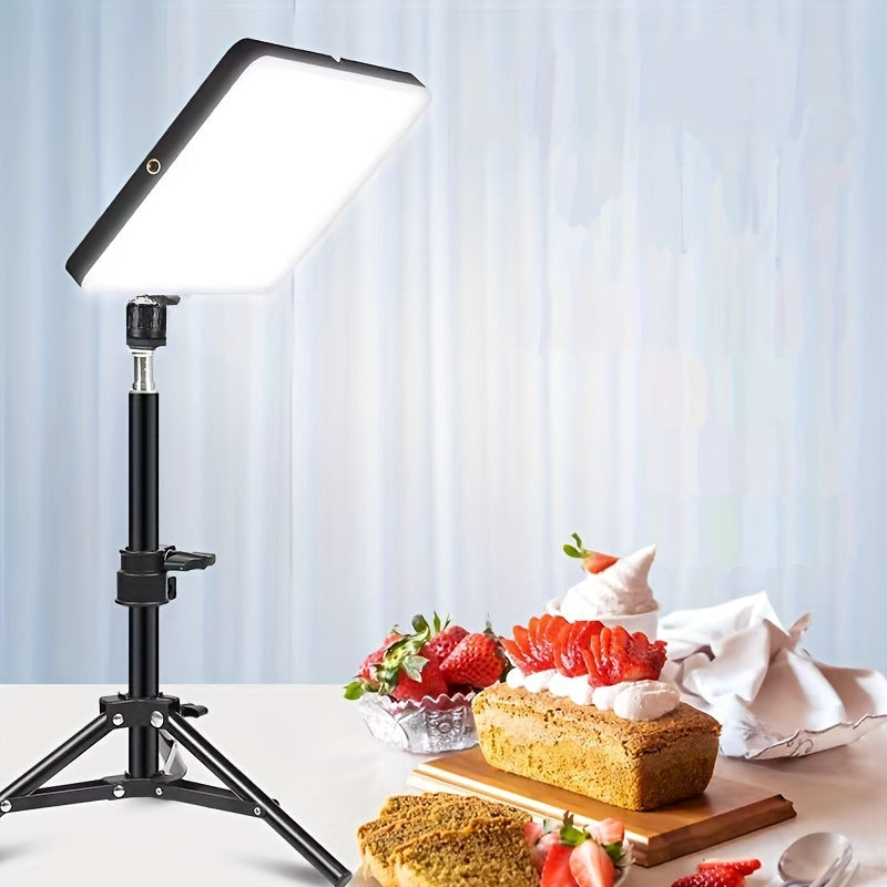 Einstellbarer LED -Lichtständer für Fotografie und Video - 1,1 m Höhe, robustes Aluminiumstativ mit Lampe 1