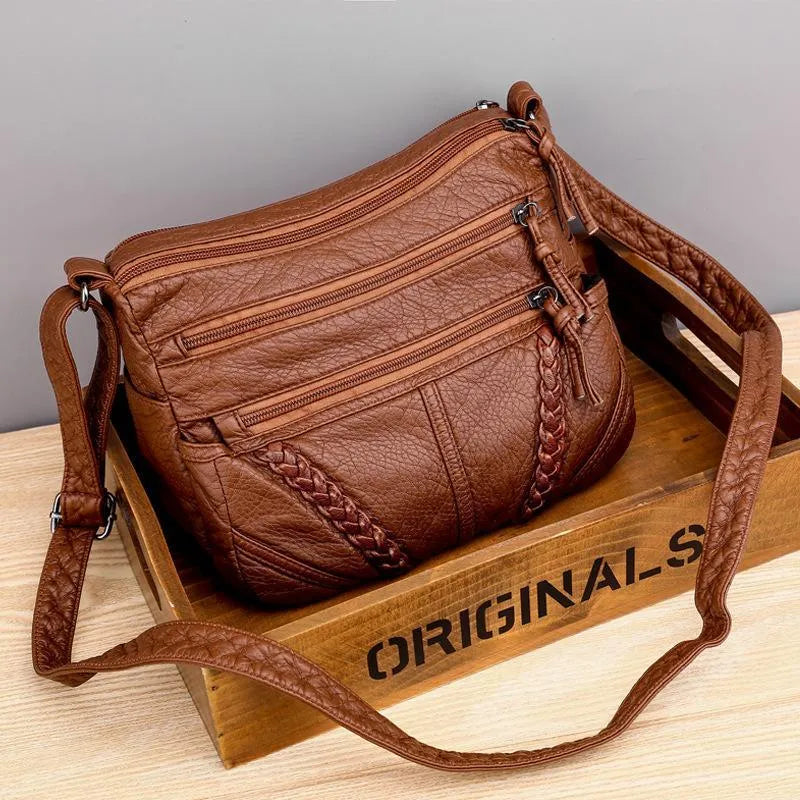 Elegante Damen-Handtasche aus echtem Leder – stilvolles Design 0