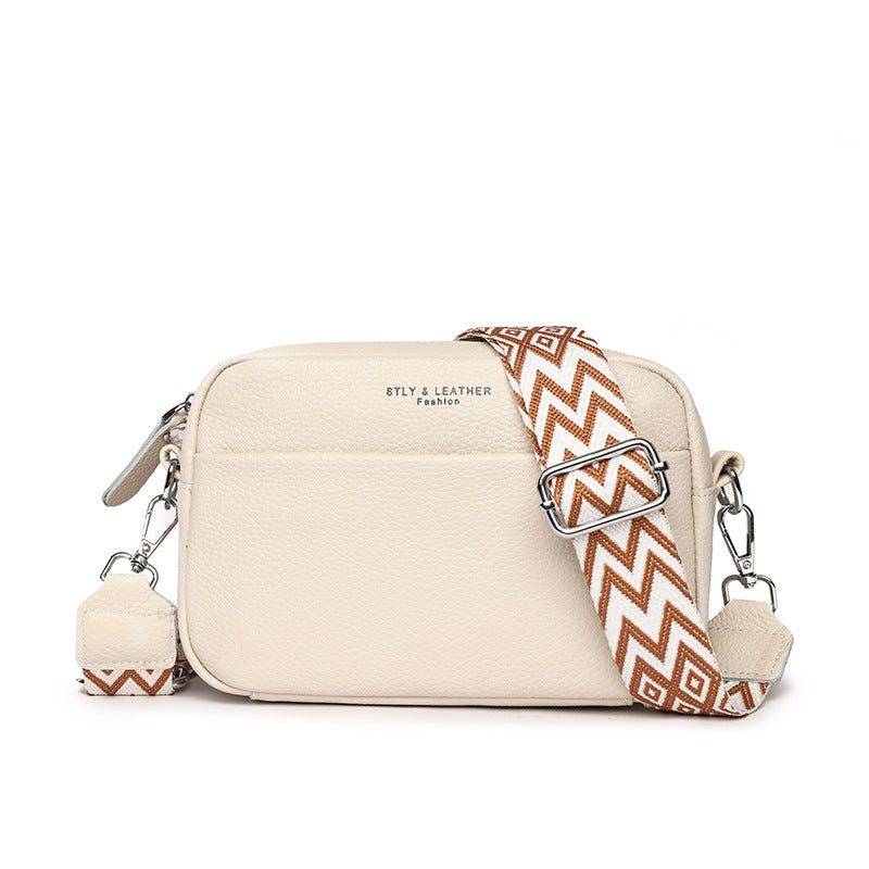 Elegante Damen-Handtasche aus echtem Leder, strapazierfähiges Polyester-Baumwoll-Mischgewebe 0
