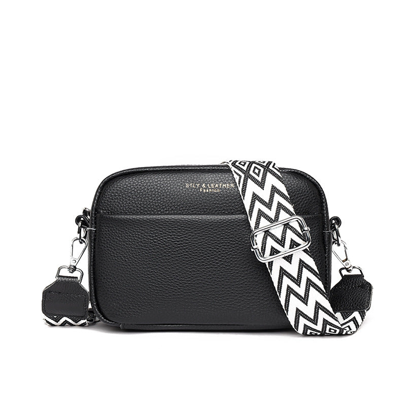 Elegante Damen-Handtasche aus echtem Leder, strapazierfähiges Polyester-Baumwoll-Mischgewebe 2