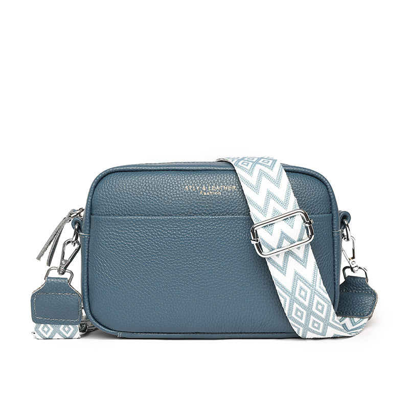 Elegante Damen-Handtasche aus echtem Leder, strapazierfähiges Polyester-Baumwoll-Mischgewebe 3