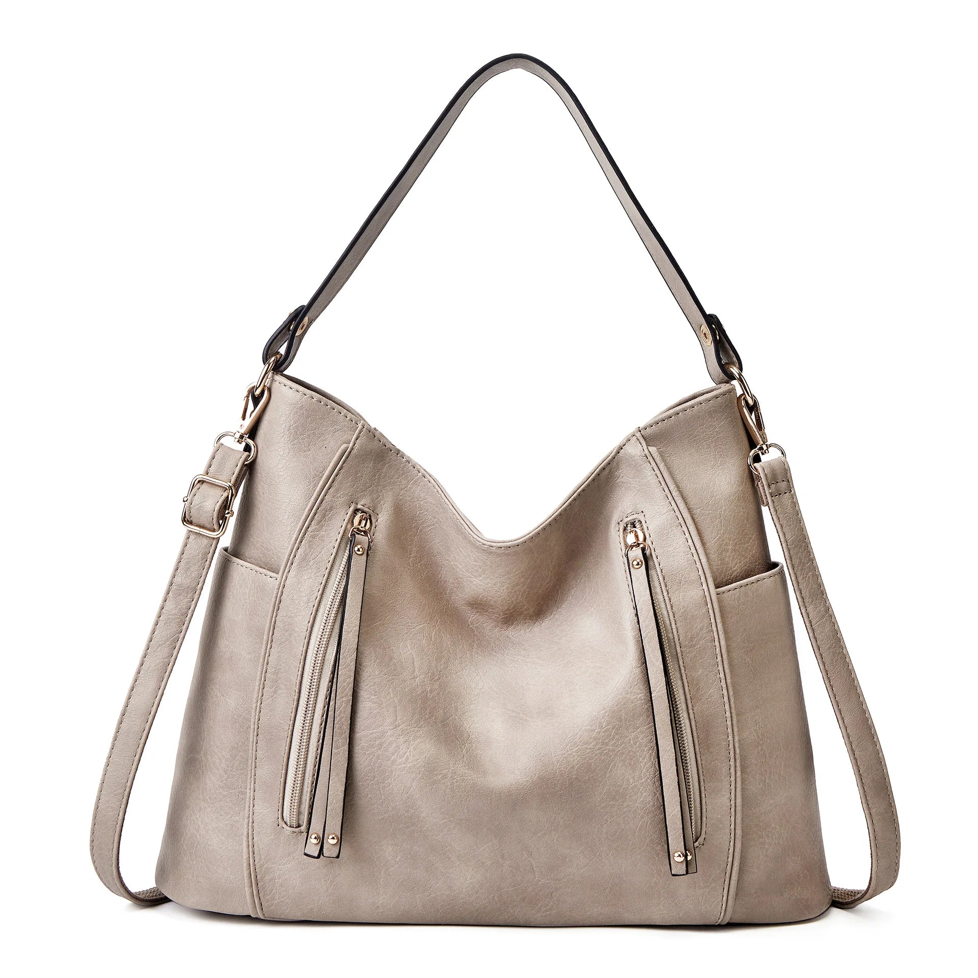 Elegante Damen-Schultertasche, geräumig, aus PU 0