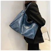 Elegante Damen-Schultertasche, mittelgroß, aus hochwertigem Synthetikgewebe 4