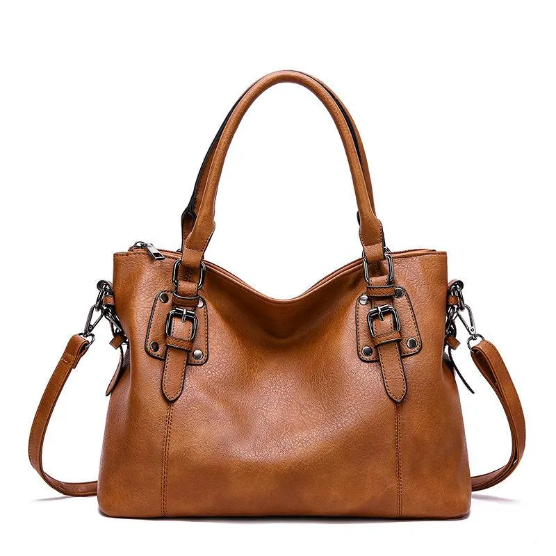 Elegante Damen-Schultertasche aus strapazierfähigem Echtleder 0