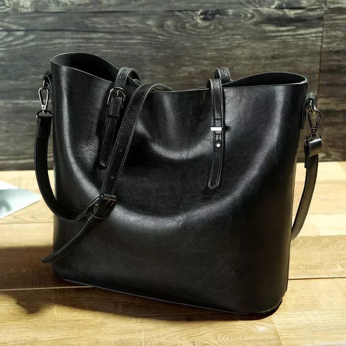 Elegante Damen-Umhängetasche aus funktionalem Leder 0