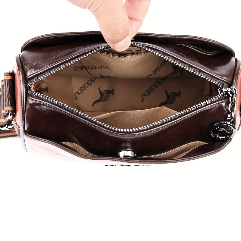Elegante Damen-Umhängetasche aus funktionalem veganem Leder 6