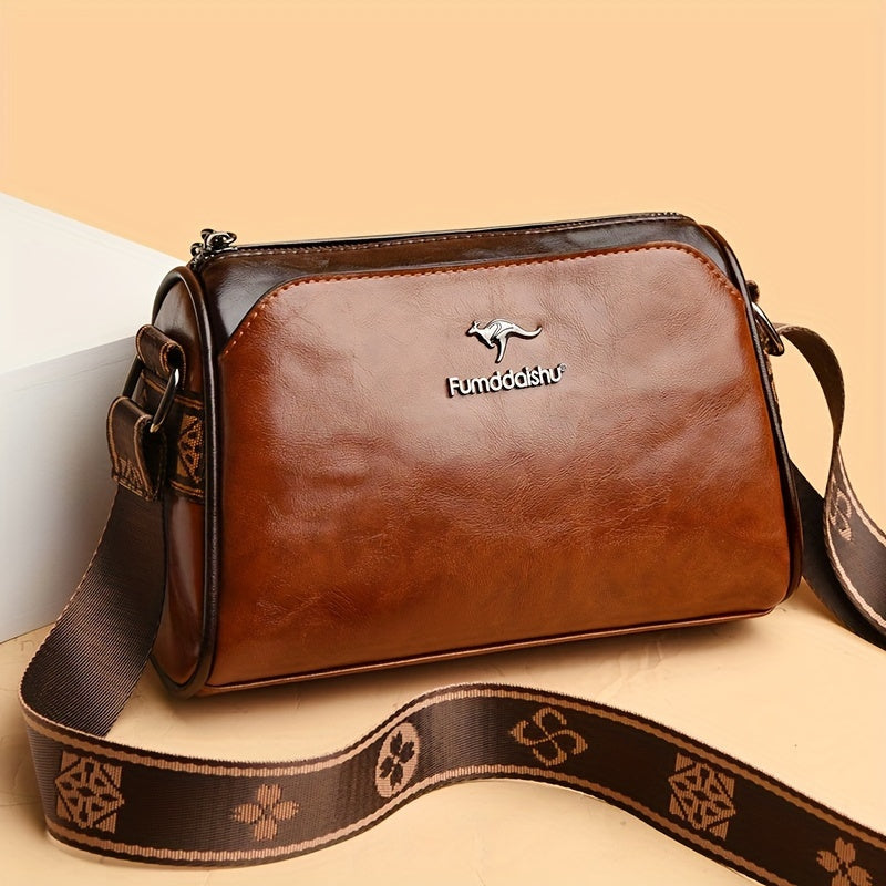 Elegante Damen-Umhängetasche aus funktionalem veganem Leder 8