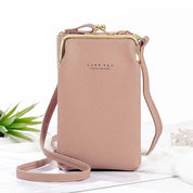 Elegante Damen-Umhängetasche für Handys aus strapazierfähigem PU-Leder 0