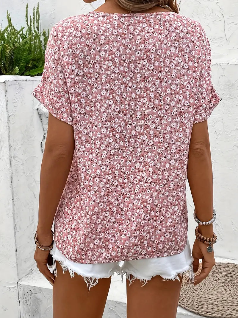 Elegante Damenbluse Mit Blumendruck – Leicht, Luftig Und Vielseitig Für Sommerliche Anlässe 1