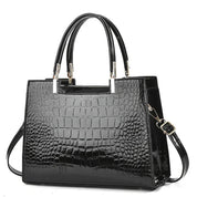 Elegante Damenhandtasche aus echtem Leder mit stilvollem Hochglanzfinish 3