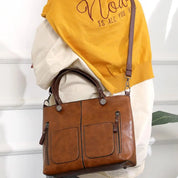 Elegante Vintage-Handtasche für Damen aus strapazierfähigem Stoff 1