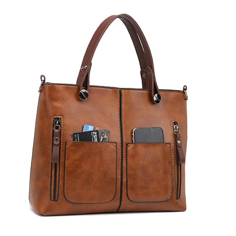 Elegante Vintage-Handtasche für Damen aus strapazierfähigem Stoff 4