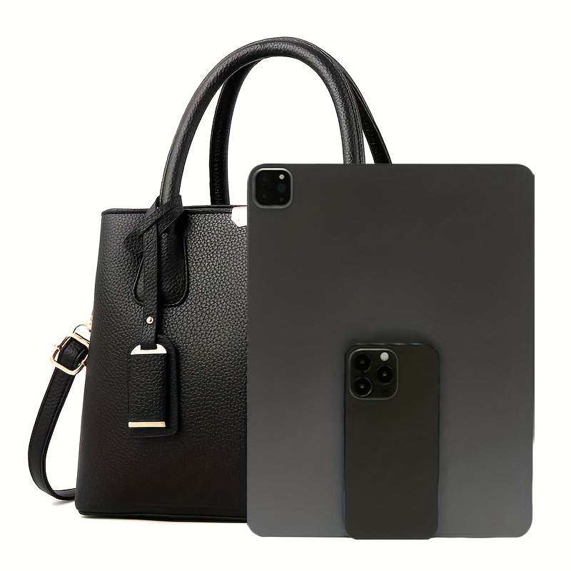 Elegante, geräumige Damenhandtasche aus vielseitigem PU-Leder 1