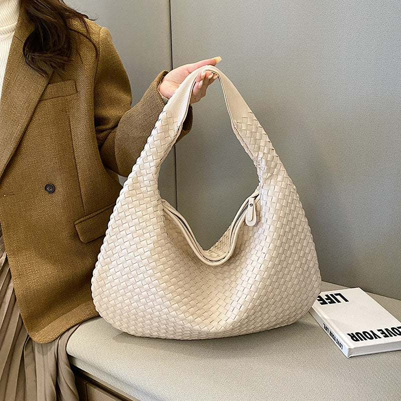 Elegante gewebte Schultertasche für Damen aus strapazierfähigem Material 4