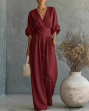 Eleganter Damen-Overall mit V-Ausschnitt für jeden Anlass 1