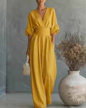 Eleganter Damen-Overall mit V-Ausschnitt für jeden Anlass 14