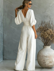 Eleganter Damen-Overall mit V-Ausschnitt für jeden Anlass 4