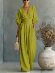Eleganter Damen-Overall mit V-Ausschnitt für jeden Anlass 6