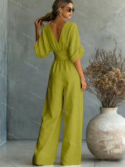 Eleganter Damen-Overall mit V-Ausschnitt für jeden Anlass 7