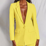 Eleganter Damen Blazer und Hosenanzug für Herbstanlässe 1