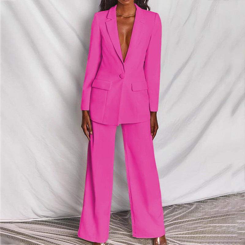 Eleganter Damen Blazer und Hosenanzug für Herbstanlässe 10