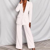 Eleganter Damen Blazer und Hosenanzug für Herbstanlässe 11