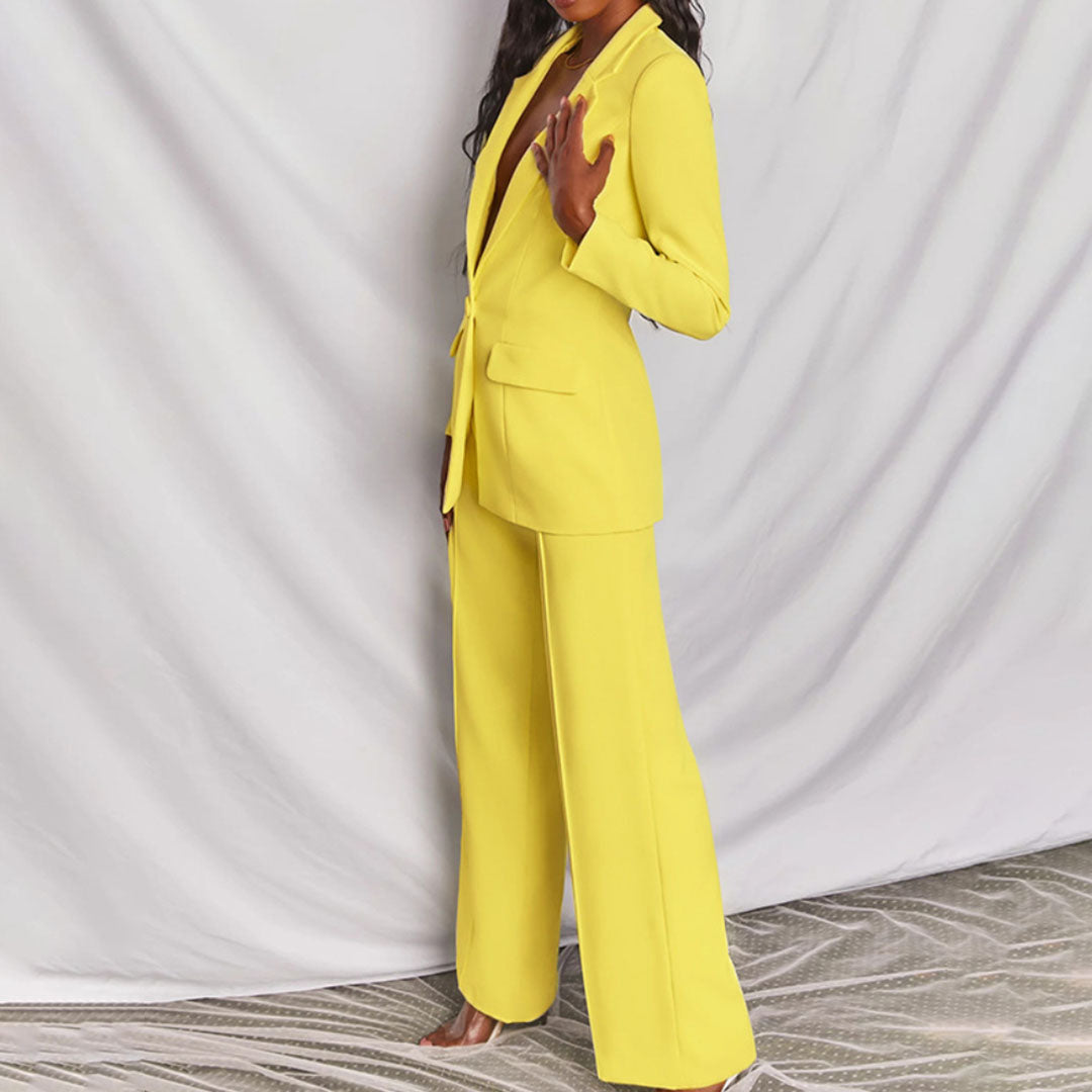 Eleganter Damen Blazer und Hosenanzug für Herbstanlässe 2