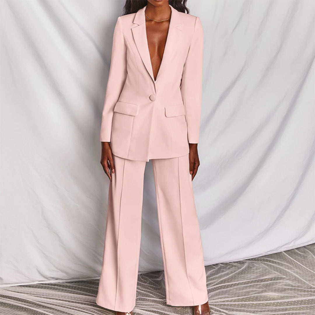 Eleganter Damen Blazer und Hosenanzug für Herbstanlässe 4
