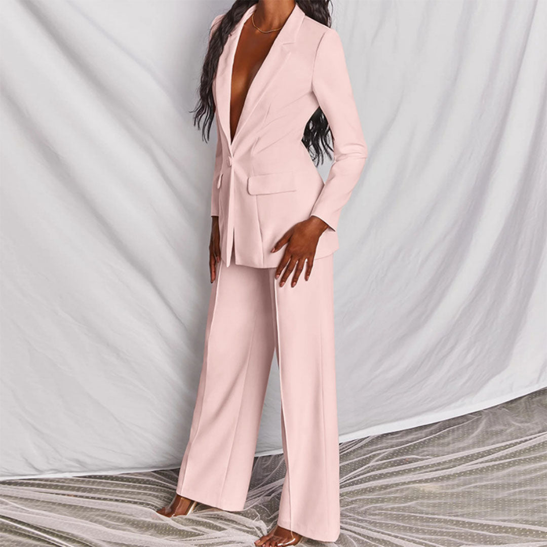 Eleganter Damen Blazer und Hosenanzug für Herbstanlässe 5