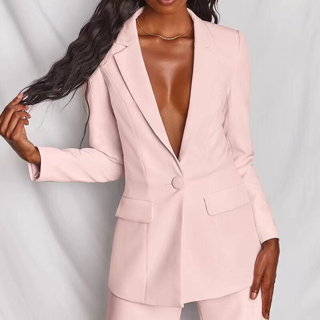 Eleganter Damen Blazer und Hosenanzug für Herbstanlässe 6