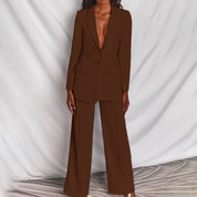 Eleganter Damen Blazer und Hosenanzug für Herbstanlässe 7