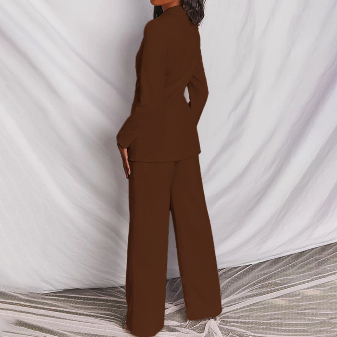 Eleganter Damen Blazer und Hosenanzug für Herbstanlässe 8