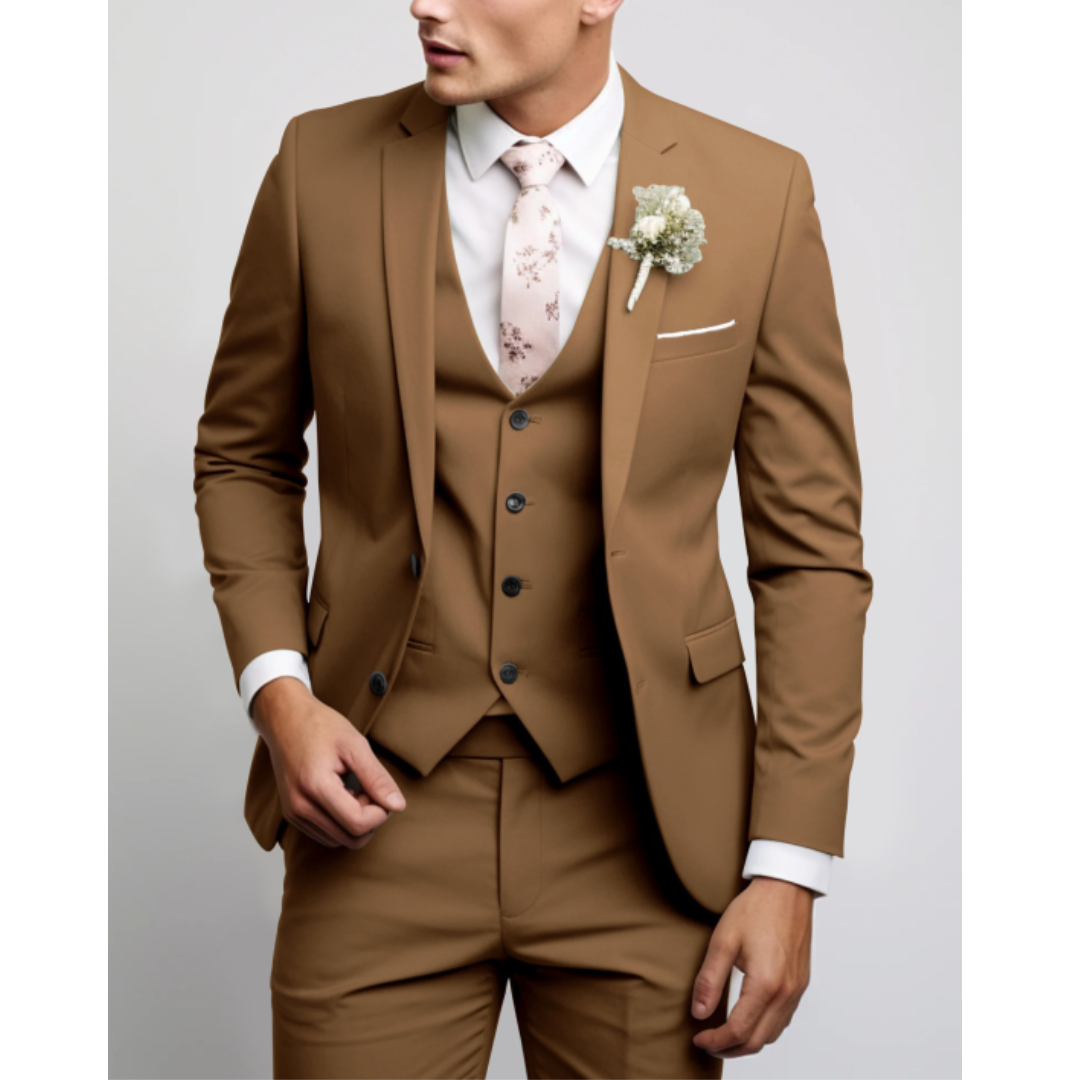 Eleganter Dreiteiliger Anzug Herren Mit Weste Für Formelle Anlässe - Stilvolle Herrenanzüge Für Hochzeiten Und Meetings 2