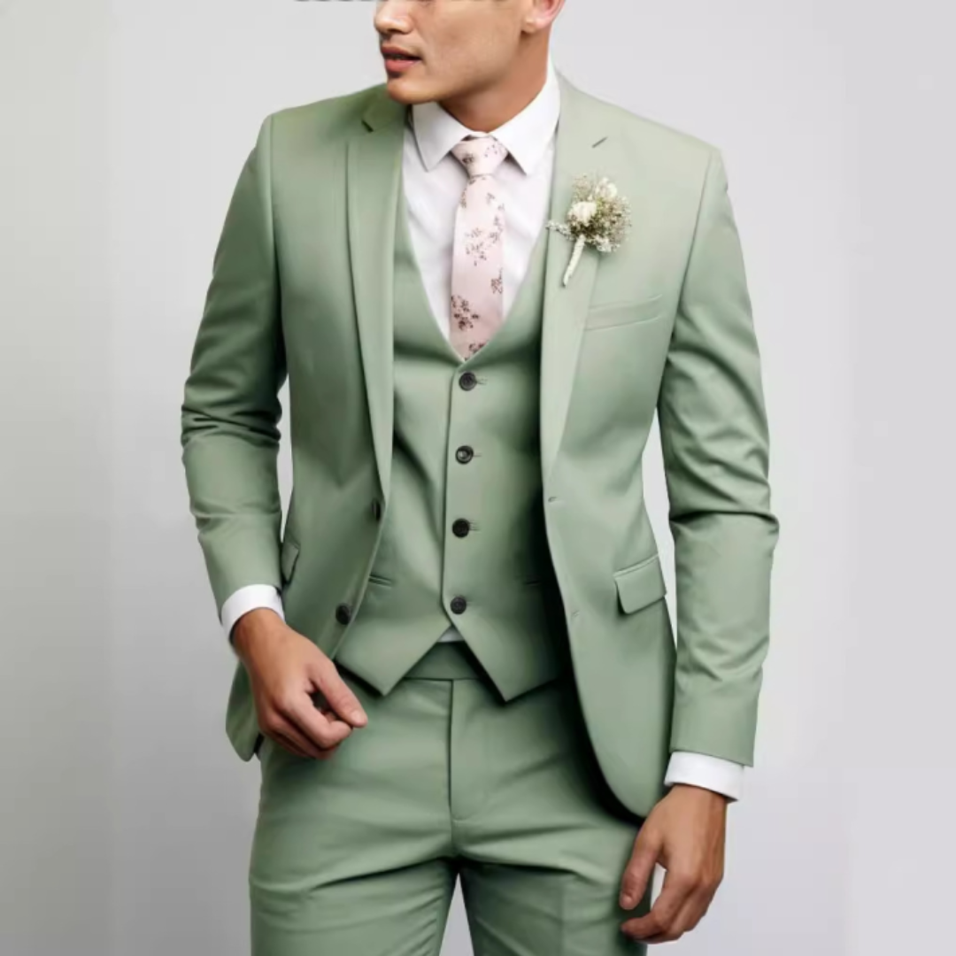 Eleganter Dreiteiliger Anzug Herren Mit Weste Für Formelle Anlässe - Stilvolle Herrenanzüge Für Hochzeiten Und Meetings 6