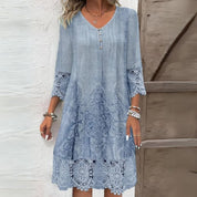 Elegantes Blumen-Midikleid für Damen Sommerkleid bequem und stilvoll Hochzeit 0