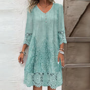Elegantes Blumen-Midikleid für Damen Sommerkleid bequem und stilvoll Hochzeit 1