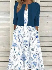 Elegantes Blumenkleid Damen – Festliches Midi-Kleid für Sommerveranstaltungen und besondere Anlässe 2