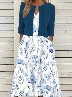 Elegantes Blumenkleid Damen – Festliches Midi-Kleid für Sommerveranstaltungen und besondere Anlässe 2