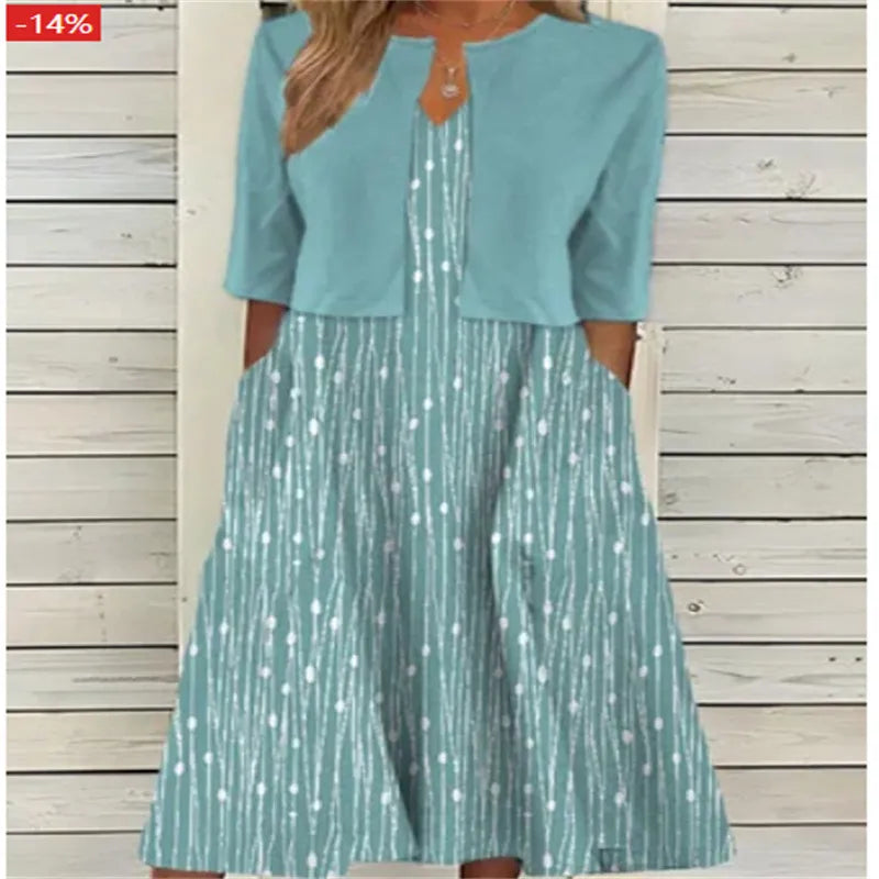 Elegantes Blumenkleid Damen – Festliches Midi-Kleid für Sommerveranstaltungen und besondere Anlässe 3