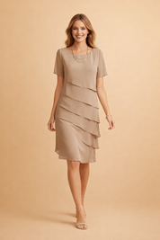 Elegantes Chiffonkleid für Damen mit entspannter Passform für Frühling und Sommer 3