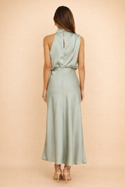 Elegantes Damen Midikleid One-Shoulder Asymmetrisch für Gala und Abend 6