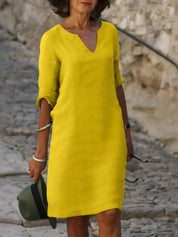 Elegantes Damenkleid mit V-Ausschnitt für vielseitige Anlässe und zeitlosen Stil 7
